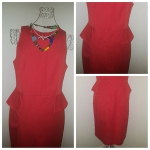 Banana Republic Red Peplum Dress